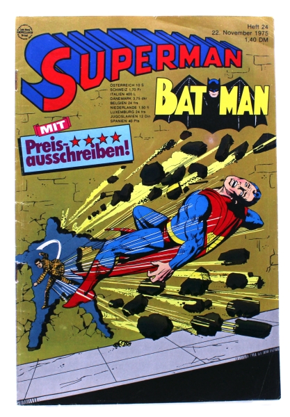DC Comics Superman Batman Comic Nr. 24 (1975): Das Zeitkraft-Monster von Ehapa